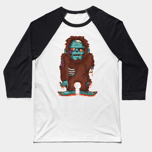 Zombie-Squatch Baseball T-Shirt by The Convergence Enigma